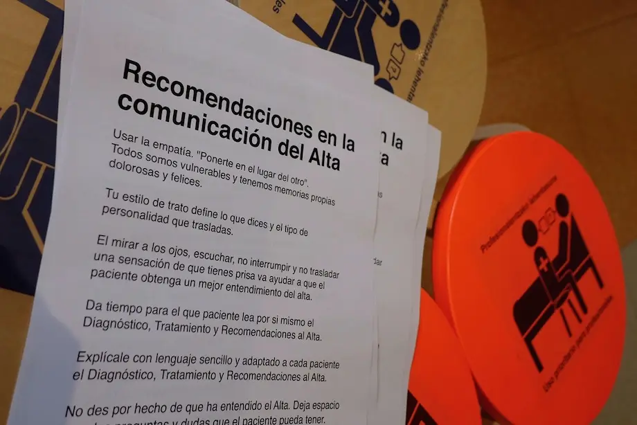 Detalle del prototipo resultado del trabajo realizado con el equipo del Hospital de Cruces