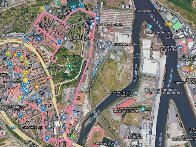 una de las rutas diseñadas para dar a conocer los proyectos estratégicos de la agenda urbana de Barakaldo