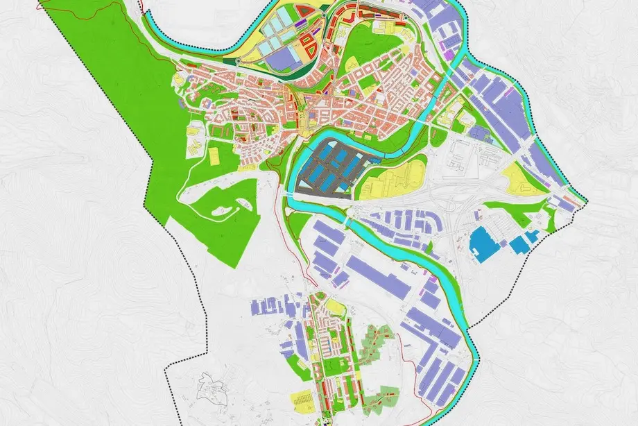 Uno de los planos resultantes del PGOU de Basauri